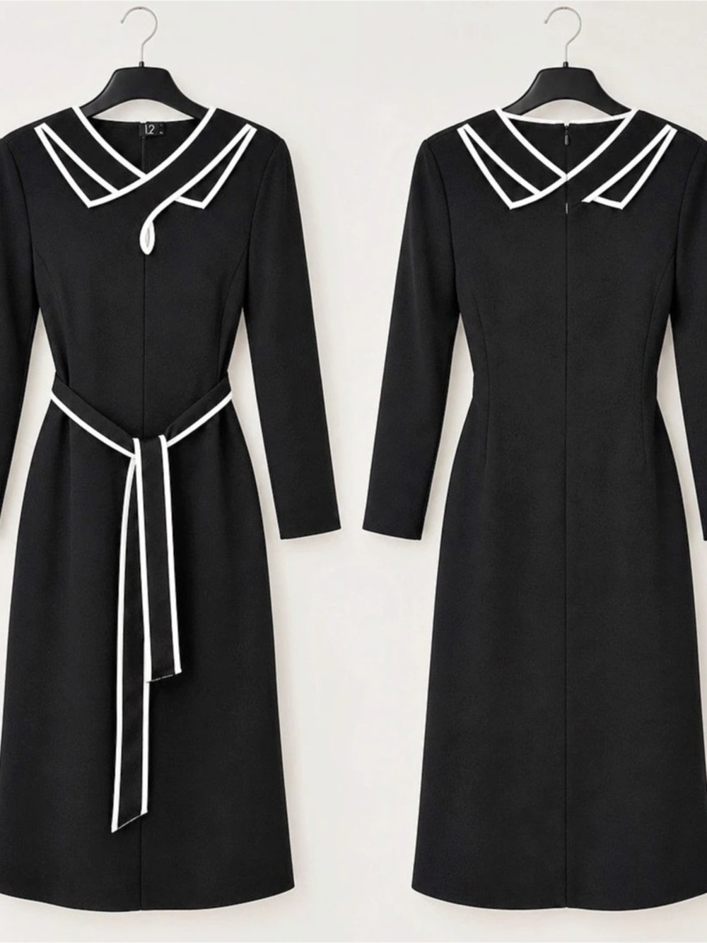 Black & White Midi Dress Like New